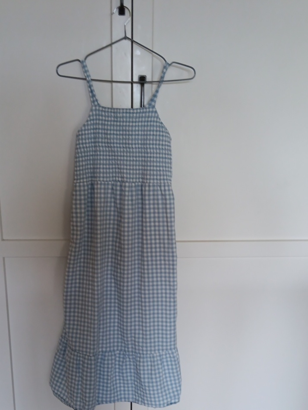 Carter's Blue and White Smocked Sundress with Ruffle Panel